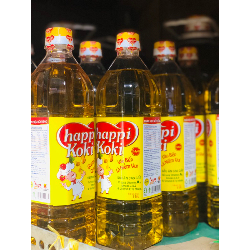 Dầu ăn Happi Koki 1 lít - Hãng An Long