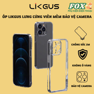 Ốp Likgus lưng trong chống ố vàng bảo vệ camera IPhone 17Promax 17air 17pro 17 Xsm 11 12 13 14 15 16