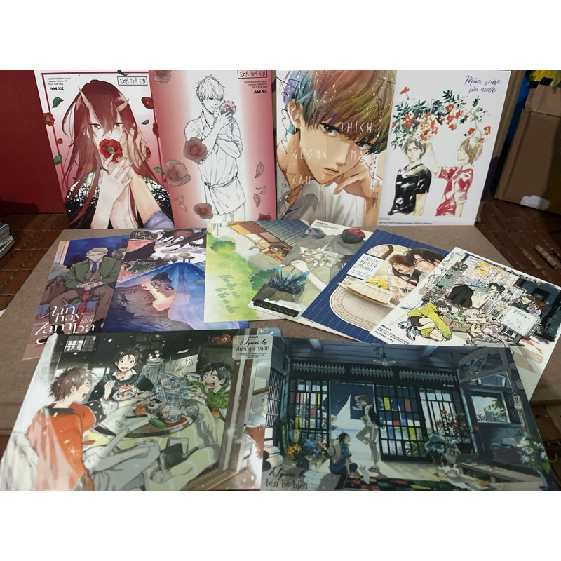 Postcard bookmark nhà Amak