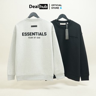  Áo Sweater Essentials Cổ Tròn SS22 In 3D Phủ Nhung Form Châu Âu Chất Nỉ Bông Dày Ấm 
