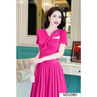 Váy Tiểu Thư MDU3981 Dáng Xòe Xếp Ly Phối Cut-out Tinh Tế Từ MDU