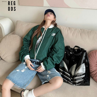 [ XẢ KHO TOÀN BỘ ] Áo khoác Bomber Pilot tay nhăn thêu REGODS form rộng unisex nam nữ vải dù 2 lớp dày dặn - Bomber Pilo