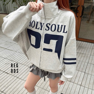 Áo khoác Cropped holy soul  vải PCG form rộng nữ Regods - JACKET CROPPED HOLY SOUL