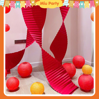 Dải Giấy Nhún Dài 4 Mét Treo Trang Trí TẾT TRUNG THU 2025 Dải Giấy Xếp Decor Tiệc Cưới - Miu Party