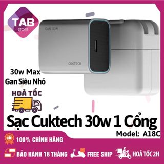 Sạc Nhanh Cuktech 30w 1 Cổng A18C - Bảo Hành 18 Tháng