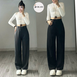 Quần tây nữ ống đứng Joolate quần nữ dáng suông lưng cao chất đẹp 09 P0K1+2