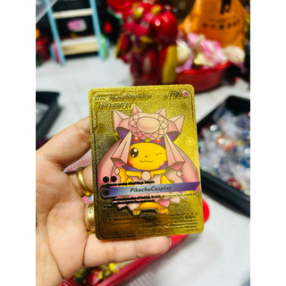 Thẻ bài Pokemon Golden Charizard & Pikachu Metalic ( Hàng 2nd)