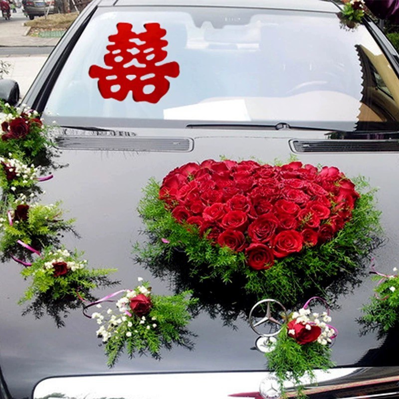 (20 Tờ) Chữ Hỷ Dán Xe, Kính Cửa Sổ, Trang Trí Đám Cưới, Dán Tĩnh Điện Không Cần Keo | BigBuy360 - bigbuy360.vn