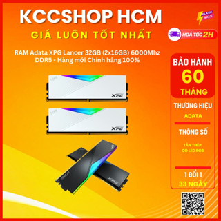 RAM Adata XPG Lancer 32GB (2x16GB) 6000Mhz DDR5 đen, trắng - Chính Hãng Bảo Hành 60 Tháng