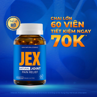 JEX Thế Hệ Mới hỗ trợ viêm khớp, thoái hoá khớp  tăng cường tái tạo sụn và xương khớp hộp 60 viên