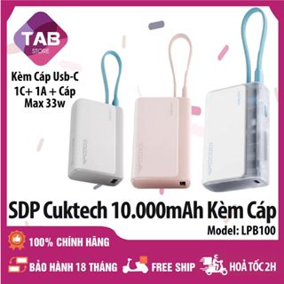 Sạc Dự Phòng Cuktech 10000mAh 1C1A 33w PD3.0/PPS/QC3.0 QC PB100S LPB100 - Bảo Hành 18 Tháng