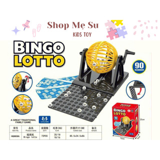 Đồ Chơi Vòng Quay Loto Bingo Cho Bé Máy Xổ Số Lô Tô 12 Thẻ 90 Số Chất Liệu Cao Cấp Cho Cả Nhà Chơi