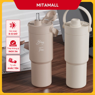 Ly giữ nhiệt khắc tên MITA Simple 735ml inox 316 lõi tráng sứ cao cấp, giữ nhiệt 8-12h