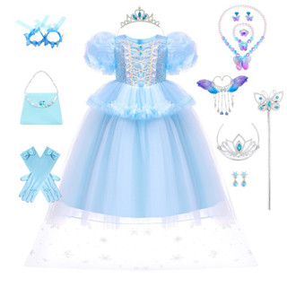 Váy đầm elsa cho bé gái. Váy hóa trang phục dạ hội.