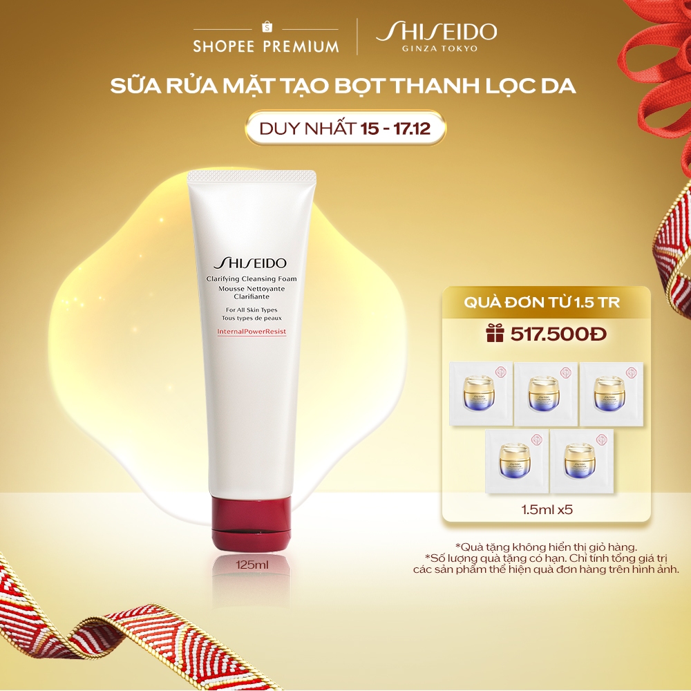 Sữa Rửa Mặt Tạo Bọt Thanh Lọc Da Shiseido Clarifying Cleansing Foam 125Ml