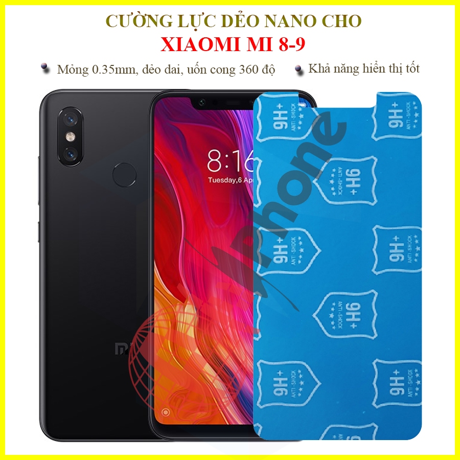 Dán cường lực dẻo nano trong hoặc nhám cho Xiaomi Mi 8/ Mi 8 se/ Mi 8 ee/ MI 8 Lite/ MI 8 Pro/ MI 9/