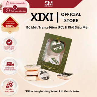 Bộ Mút Trang Điểm Ướt Và Khô Siêu Mềm kèm cọ chất lượng cao Xixi
