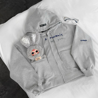 Áo Hoodie Zip Portrait Form Boxy CINDER Local Brand Chính Hãng