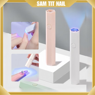 Máy hơ gel mini cầm tay tích điện 3W hơ gel, đá, móng úp.