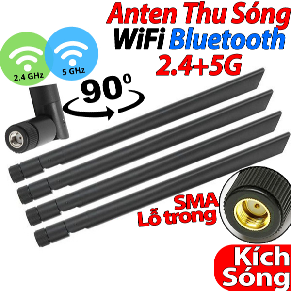 ✅ Anten thu sóng Wifi 2 băng tần kép dual band 5G Ăng ten bất sóng Wifi Ăng ten wifi 8db cho card wi
