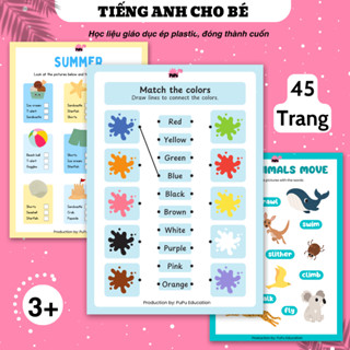 TIẾNG ANH CHO BÉ - Học liệu giáo dục Montessori học từ vựng tiếng anh cho trẻ từ 3 tuổi