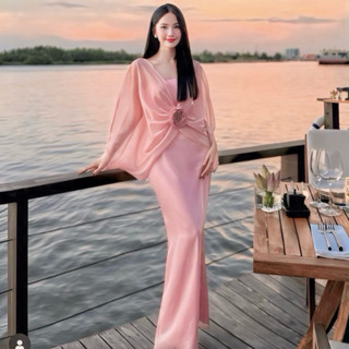 Set Váy Voan Tơ 2 Lớp Thiết Kế Đính Hoa Ngực Kèm Áo Khoác Tiểu Thư Dự Tiệc Đi Chơi Sang Chảnh - XT.Fashion