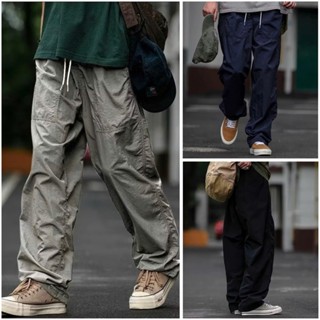 Quần Suông Túi hộp chất gió nhăn cao cấp basic nam nữ ống suông rộng, Quần lưng thun co giãn 4 màu tôn dáng, form rộng