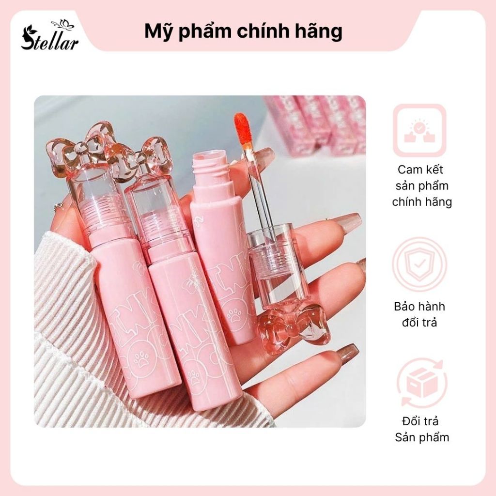 Son bóng Pink Coco nơ 04 - Stellarcosmetics