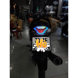  Đèn hậu audi sirius TST dùng cho xe sirius 50-110,LÀM SẴN GIẮC CHO SI50-SI110 ,chỉnh hiệu ứng bằng điện thoại 