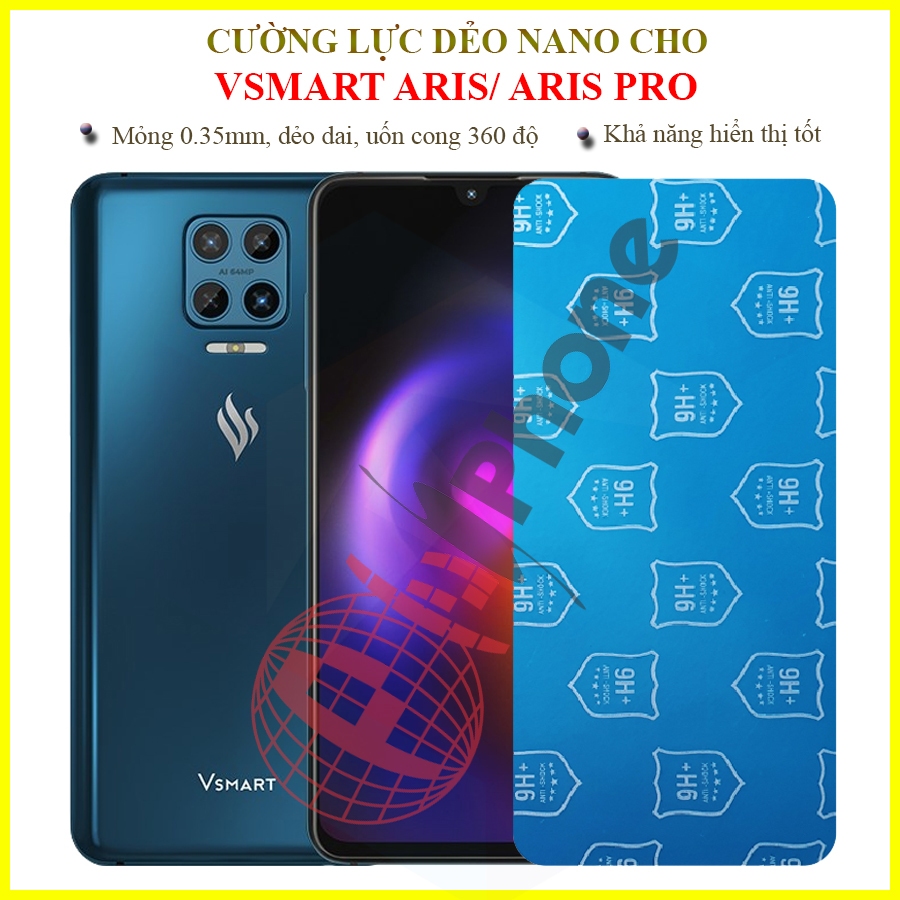 Dán cường lực dẻo nano trong hoặc nhám cho Vsmart Aris/ Aris Pro