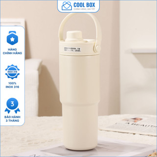 Ly giữ nhiệt cao cấp SIMPLE 316 cốc giữ nhiệt thể thao Simple 316 lõi gốm kèm ống hút thuỷ tinh