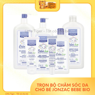 Tron bộ Jonzac - Sữa tắm gội cho bé - Nước làm sạch da mặt và kem chống hăm - Dung Dịch vệ sinh vùng mặc tã Eau Thermale