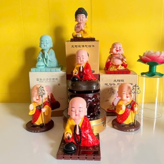    Tổng hợp   Tượng Phật Tổ Di Lặc Địa Tạng BT Chú tiểu hòa thượng gõ mõ gật đầu - T029 