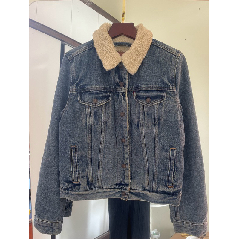 [2HAND] Áo khoác jean lót lông, Áo khoác 2hand lót lông