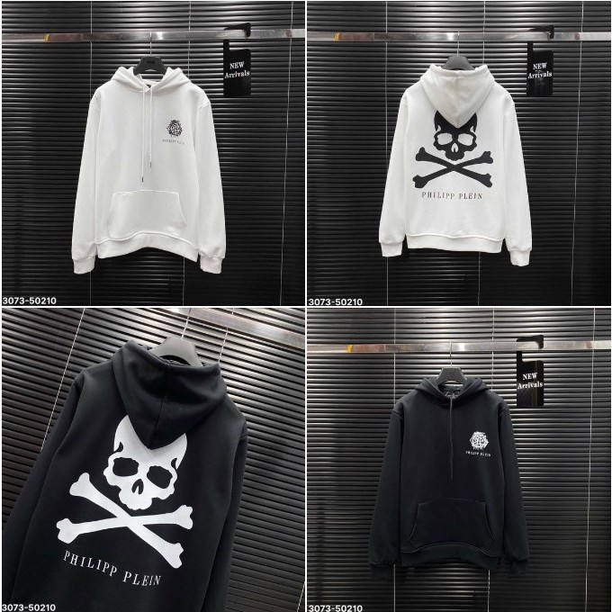 ⚡️PHILIPP PLEIN⚡️Áo Khoác hoodie zip Philipp Plein in Đầu Lâu Xương Chéo QP Chất Chơi Boy Phố