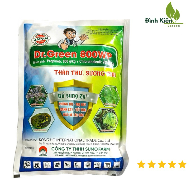 Dr Green 800WP của Sumo Farm. Bổ sung Zn xanh cây, tốt trái (250g)