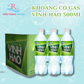  Vĩnh Hảo Khoáng Có Gas  Thùng 24 chai  - Khoáng Mặn Có Ga 