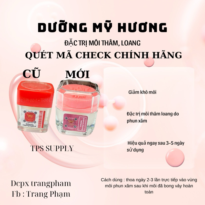 Dưỡng kích màu sau phun ( mỹhương) giảm thâm môi nhanh chóng chỉ sau 5 ngày sử dụng