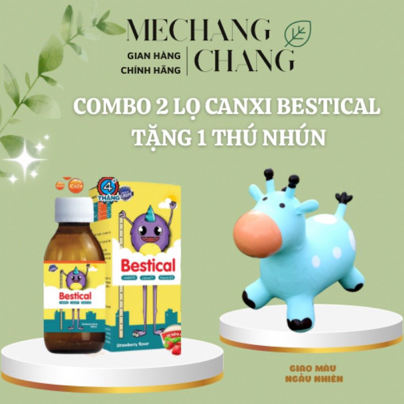 [VOUCHER SHOP 80K -TẶNG THÚ NHÚN] Combo 2 lọ canxi hữu cơ Bestical hỗ trợ phát triển chiều cao, bổ s