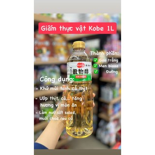 (HSD: 21/10/2026) Giấm thực vật 1L Kobe Bussan Nhật Bản
