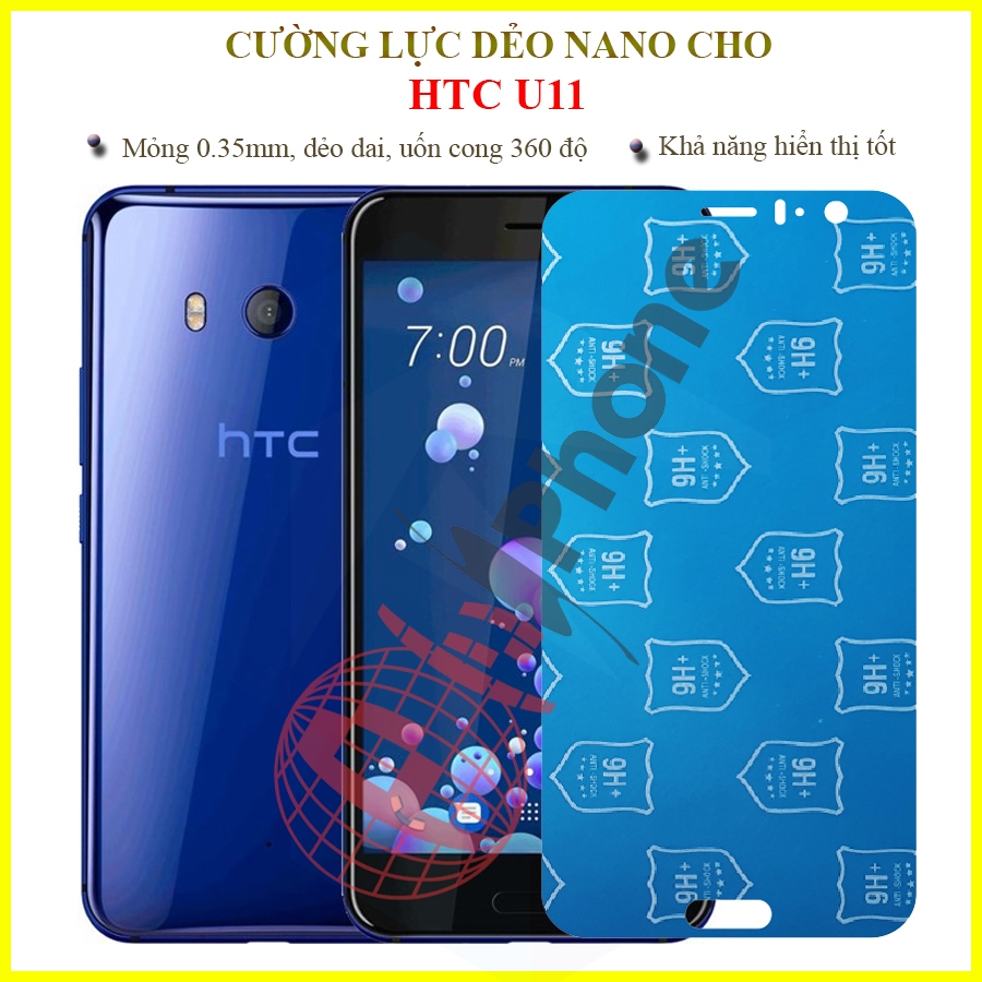 Dán cường lực dẻo nano trong hoặc nhám cho HTC U11