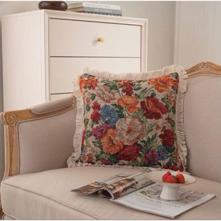  Vỏ gối tựa sofa hoa văn thuê nổi Dona Home Decor 