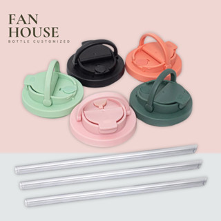 Nắp ly giữ nhiệt Pastel v2, phụ kiện bình nước ống hút tritan