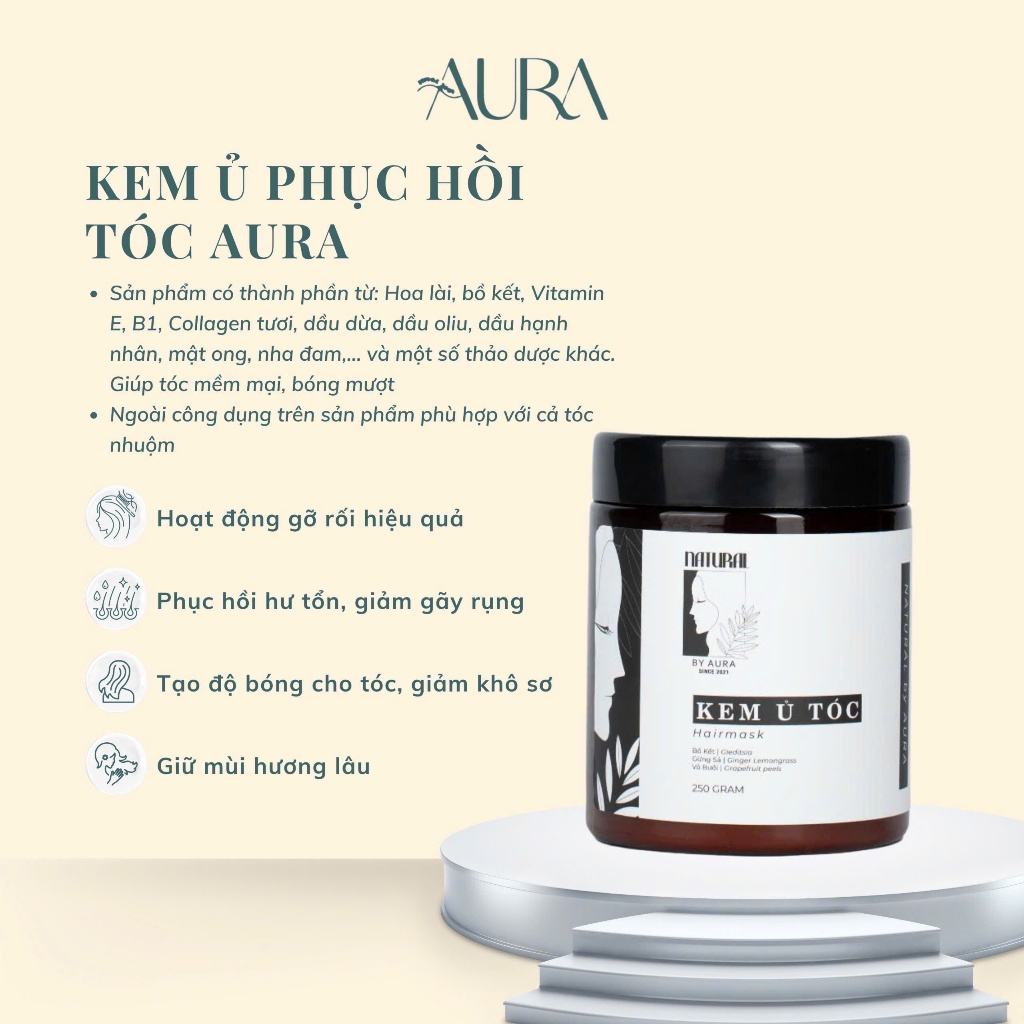 Kem ủ phục hồi tóc Aura