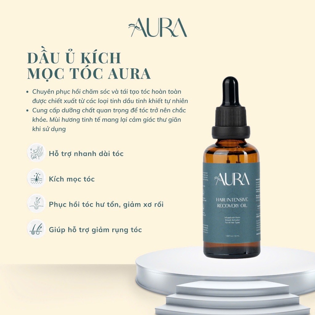 Dầu Ủ Kích Mọc Tóc Và Phục Hồi Aura Biotin