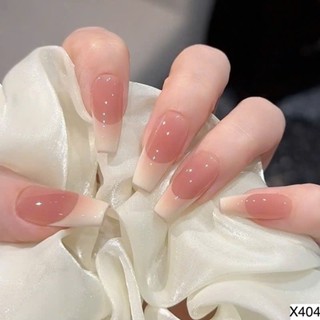  X404 - Nail thạch hồng phen đầu móng siêu xinh Móng Tay Giả bộ 30 móng Kèm Keo mẫu noel tết 2026 