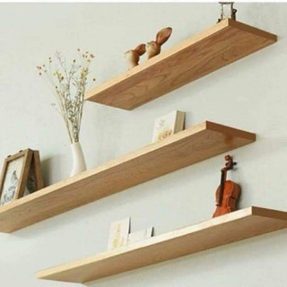 kệ gỗ trang trí treo tường ( sét 3 thanh ngang 40cm )
