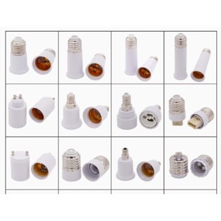 Đuôi Đèn Chuyển Đổi:E14 qua E27- E12,E27 Chia 2, gu10,G24,B22 qua E27- E27 kéo dài (4-7-18-22-28 cm)