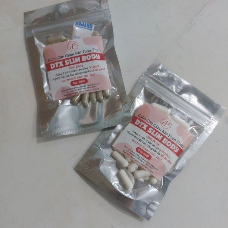 [Hàng Chính Hãng Công Ty 100%] Detox  DTX Slim Body Vip Slim X3 Giảm Cân Thải Độc