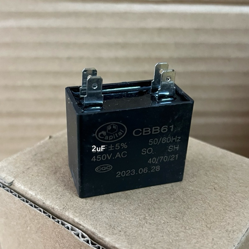 Tụ quạt tụ điện 2uF 450VAC chất lượng cao Capa tụ quạt điều hoà 2uF